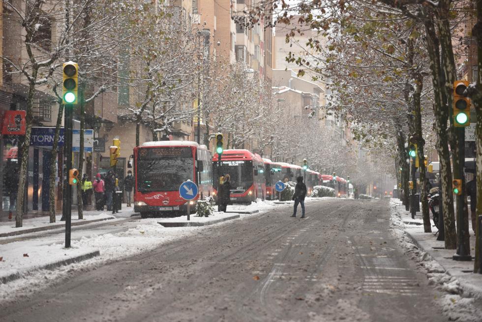nieve en Zaragoza