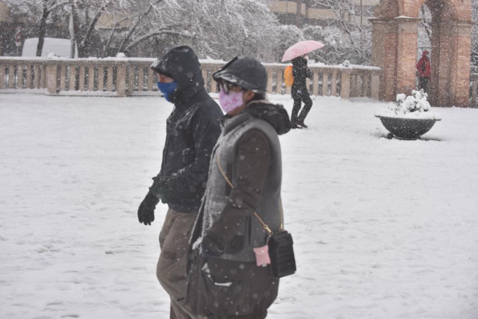 nieve en Zaragoza