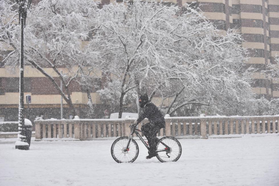 nieve en Zaragoza