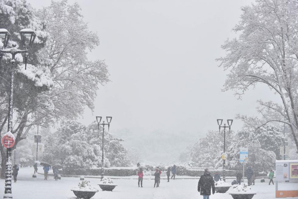 nieve en Zaragoza