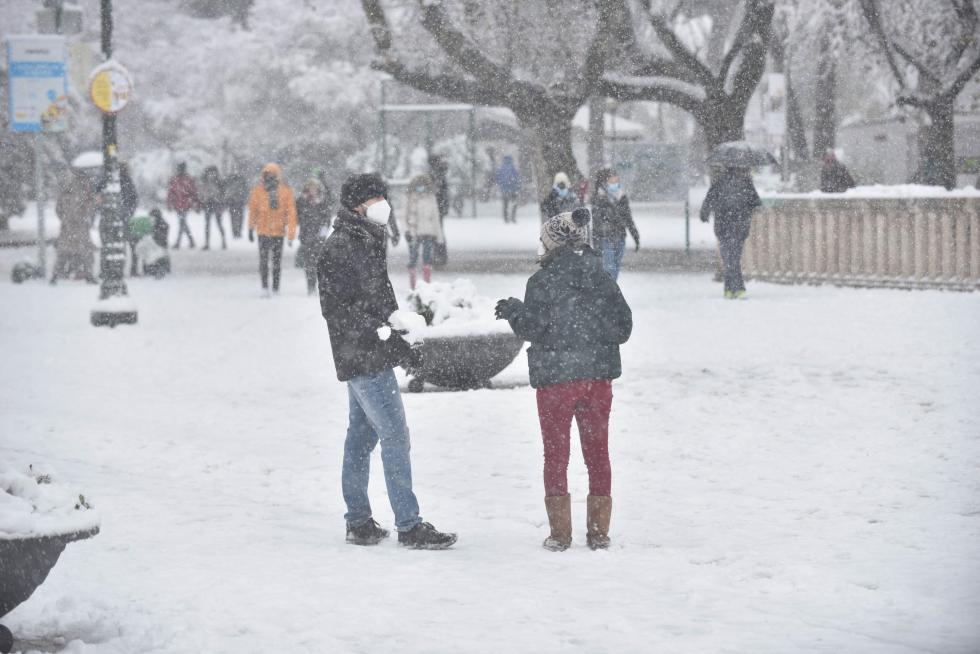 nieve en Zaragoza