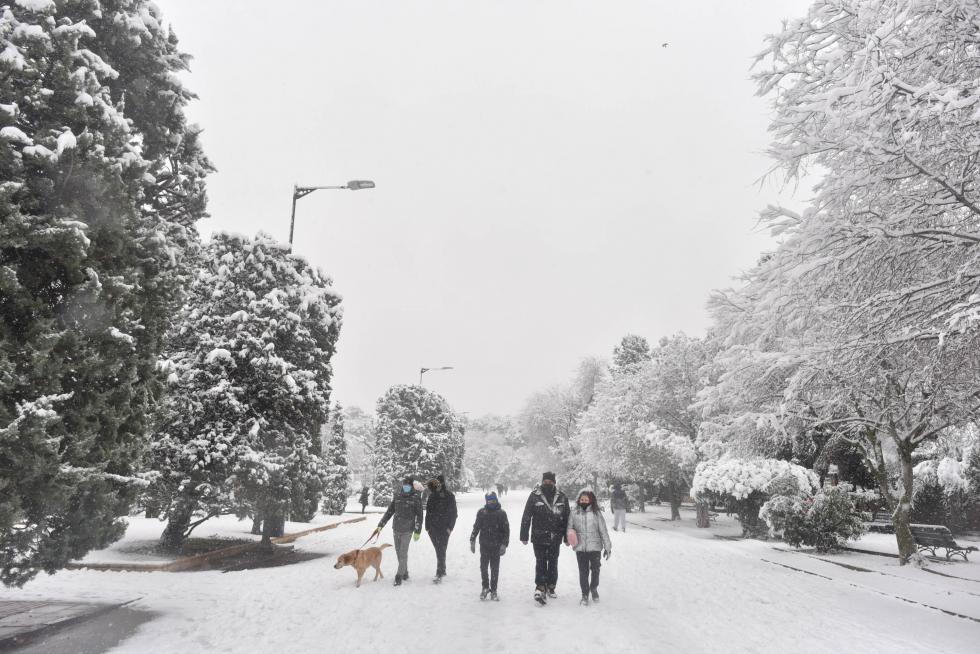 nieve en Zaragoza