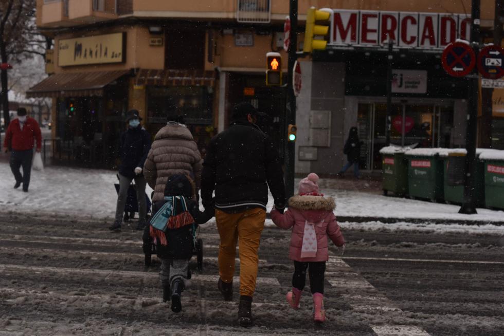 nieve en Zaragoza