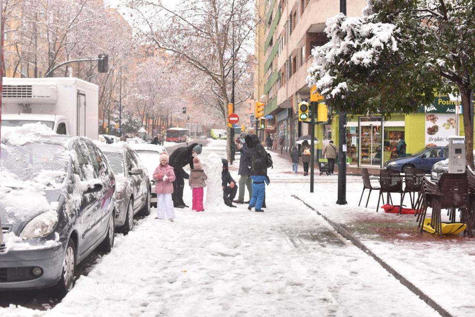 nieve en Zaragoza