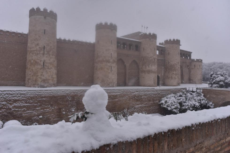 Nieve en Zaragoza por la borrasca Filomena