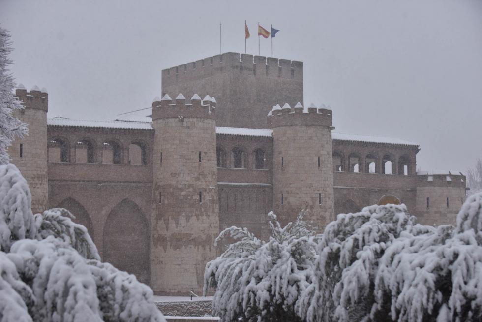 Nieve en Zaragoza por la borrasca Filomena