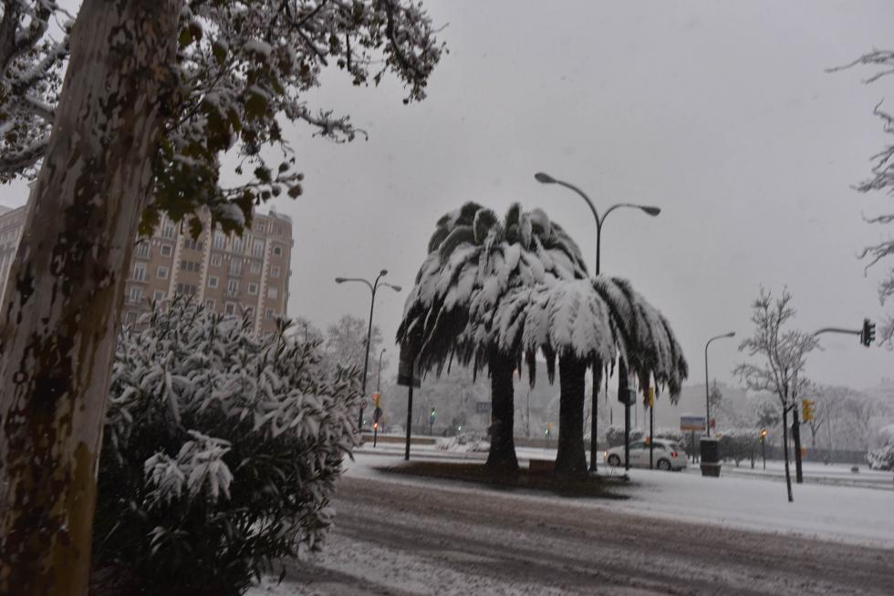 Nieve en Zaragoza por la borrasca Filomena