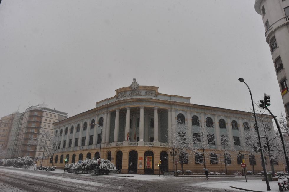 Nieve en Zaragoza por la borrasca Filomena