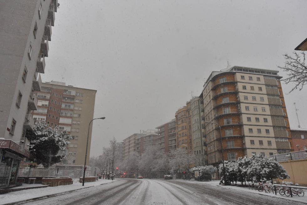 Nieve en Zaragoza por la borrasca Filomena
