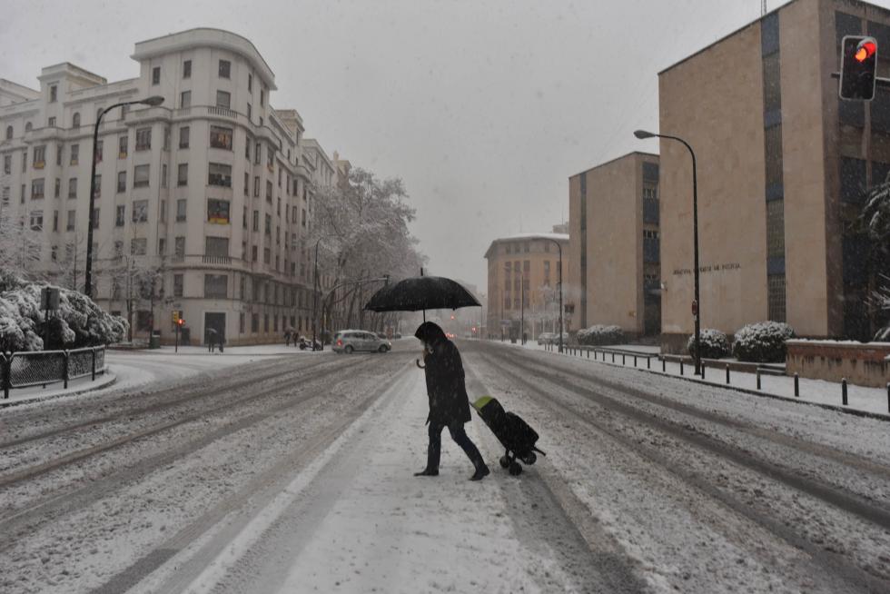 Nieve en Zaragoza por la borrasca Filomena