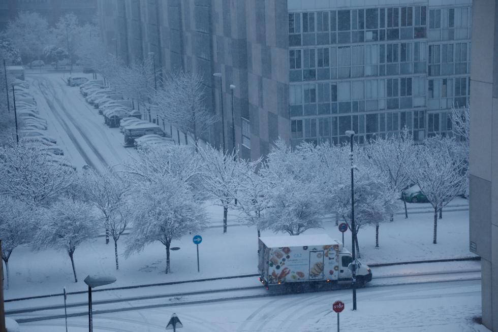 Nieve en Zaragoza por la borrasca Filomena