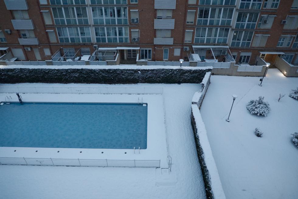 Nieve en Zaragoza por la borrasca Filomena