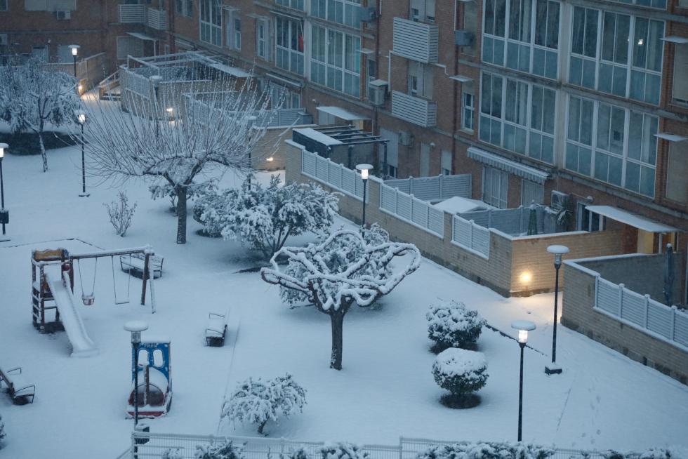 Nieve en Zaragoza por la borrasca Filomena