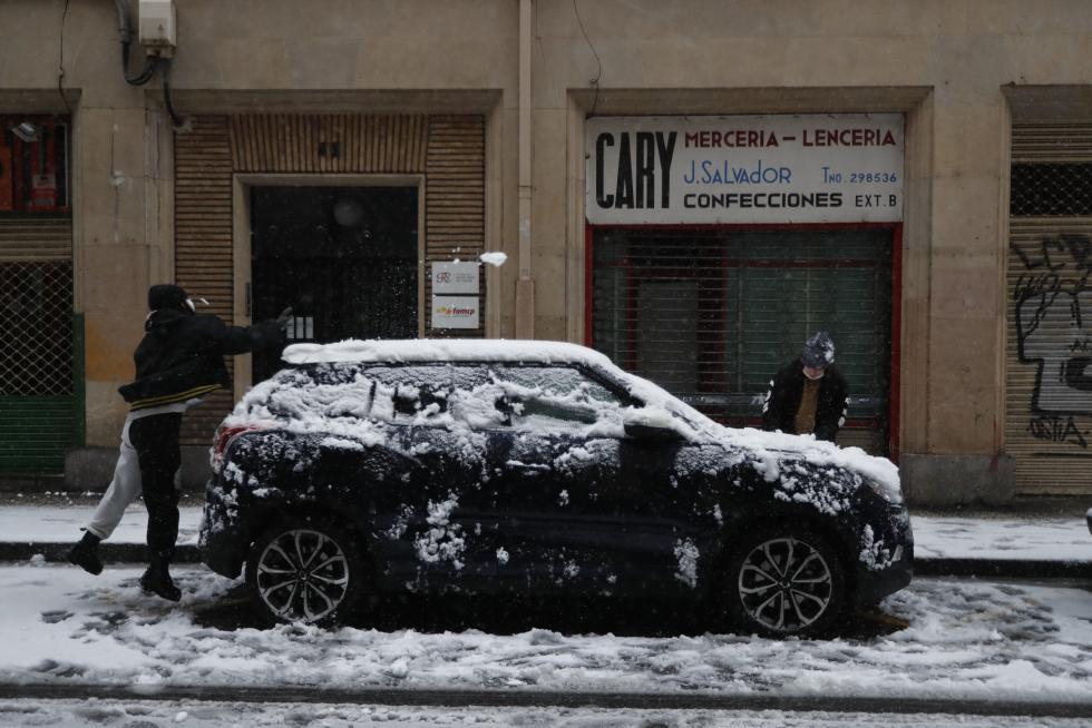 Nieve en Zaragoza por la borrasca Filomena