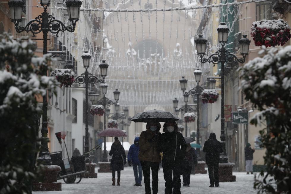 Nieve en Zaragoza por la borrasca Filomena