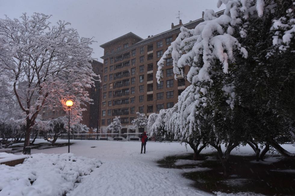 Nieve en Zaragoza por la borrasca Filomena