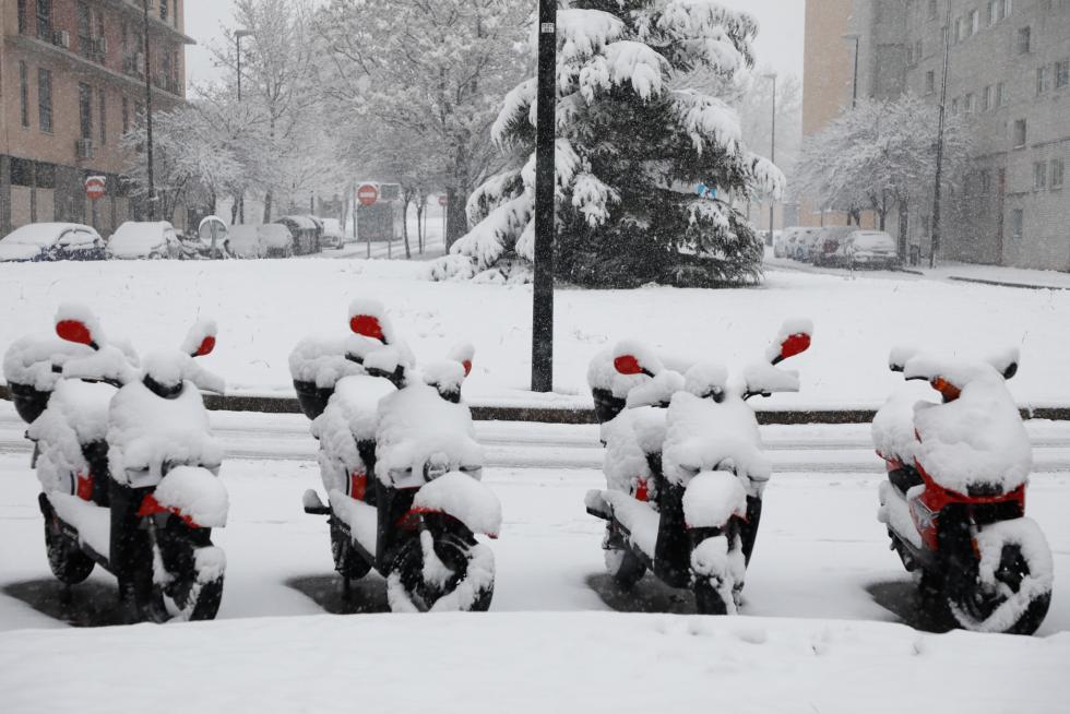 Nieve en Zaragoza por la borrasca Filomena