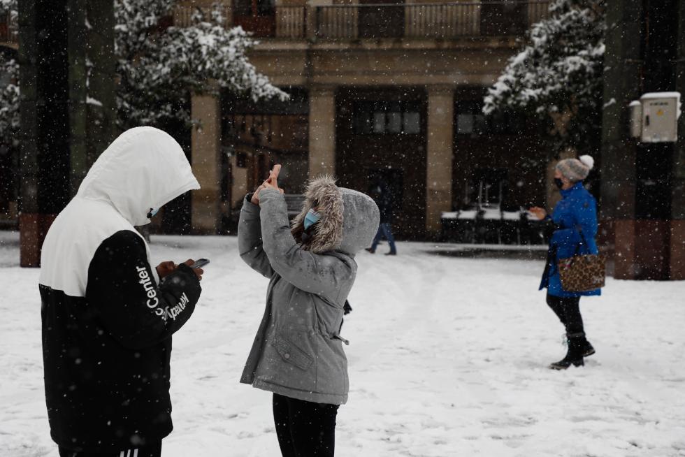 Nieve en Zaragoza por la borrasca Filomena