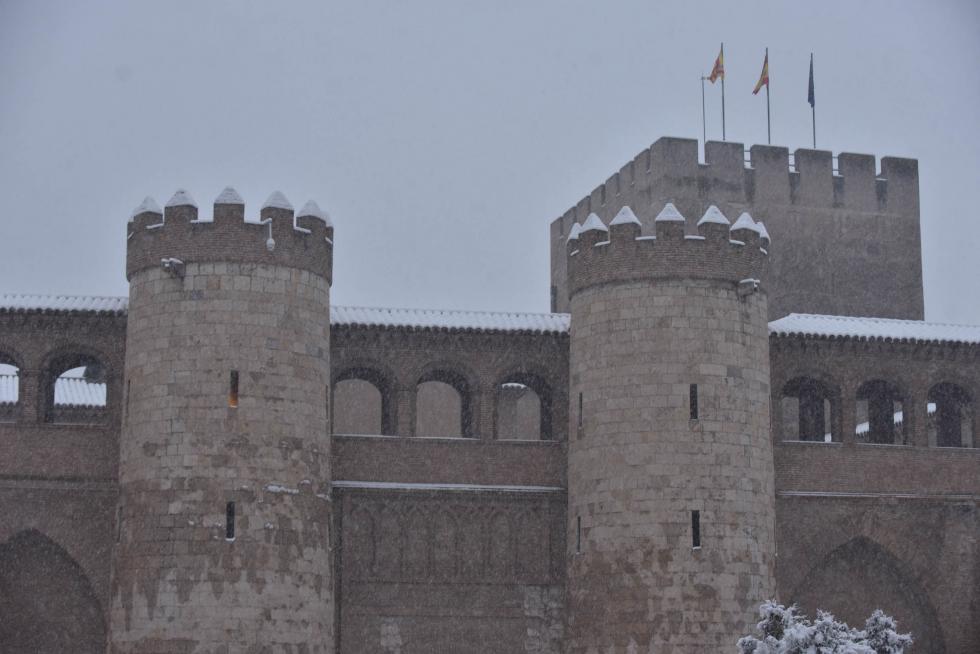 Nieve en Zaragoza por la borrasca Filomena