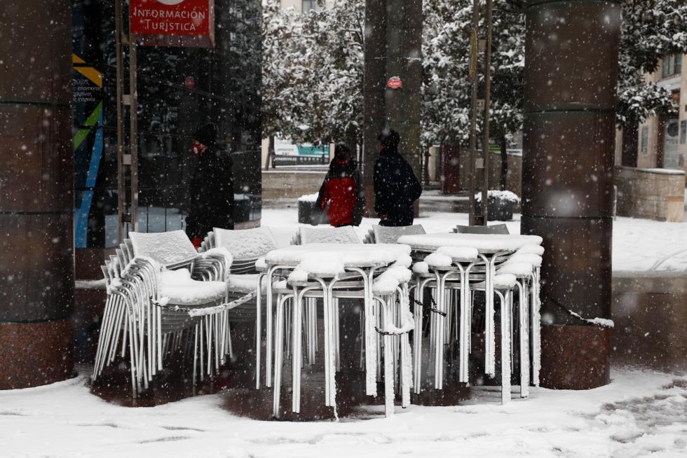 Nieve en Zaragoza por la borrasca Filomena