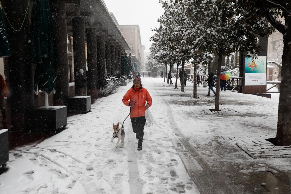 Nieve en Zaragoza por la borrasca Filomena