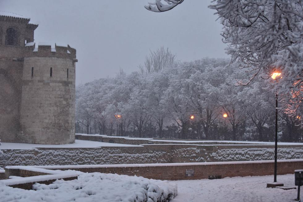 Nieve en Zaragoza por la borrasca Filomena