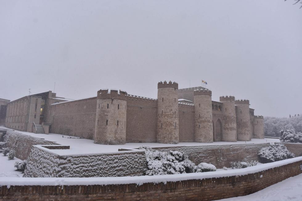 Nieve en Zaragoza por la borrasca Filomena