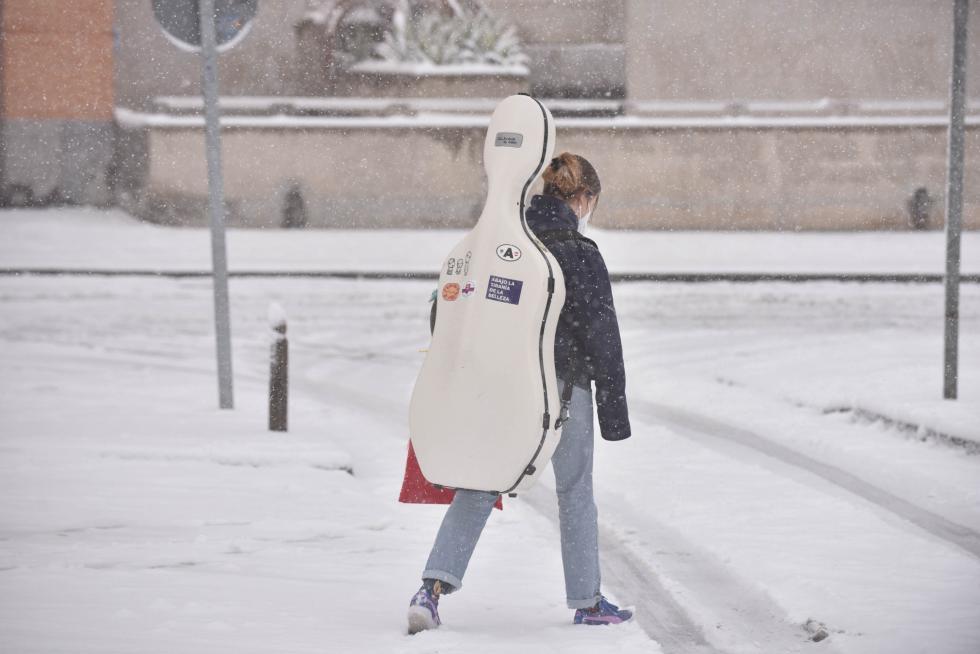 nieve en Zaragoza
