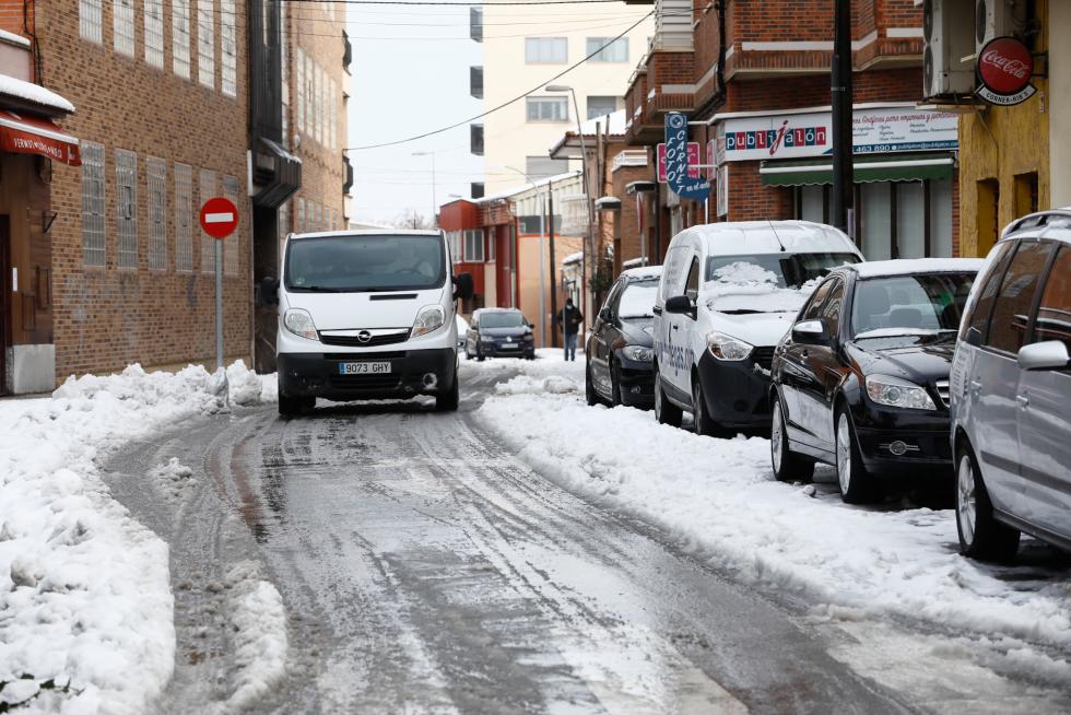 Nieve en Cuarte de Huerva, este domingo