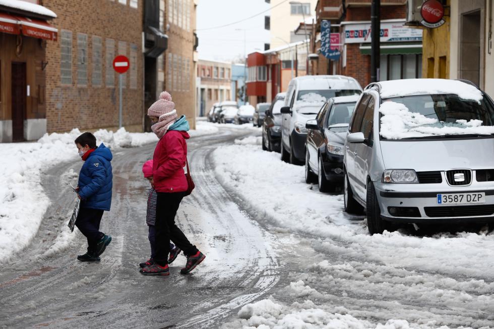 Nieve en Cuarte de Huerva, este domingo