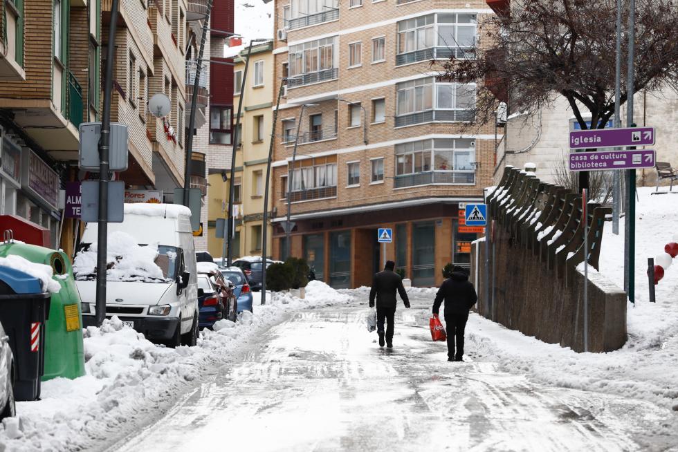 Nieve en Cuarte de Huerva, este domingo