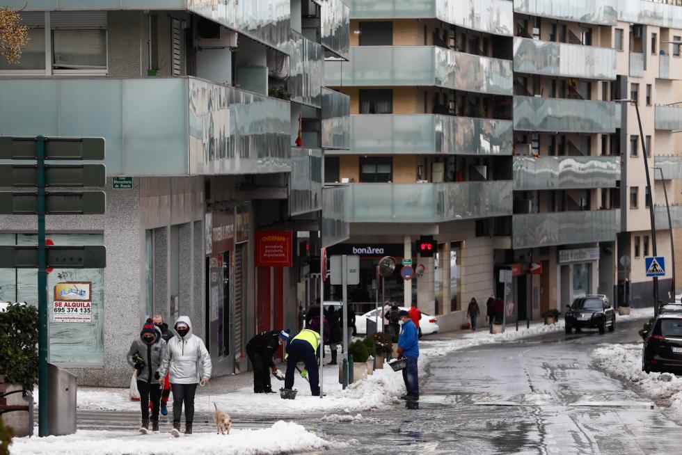 Nieve en Cuarte de Huerva, este domingo