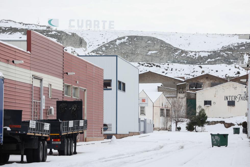 Nieve en Cuarte de Huerva, este domingo