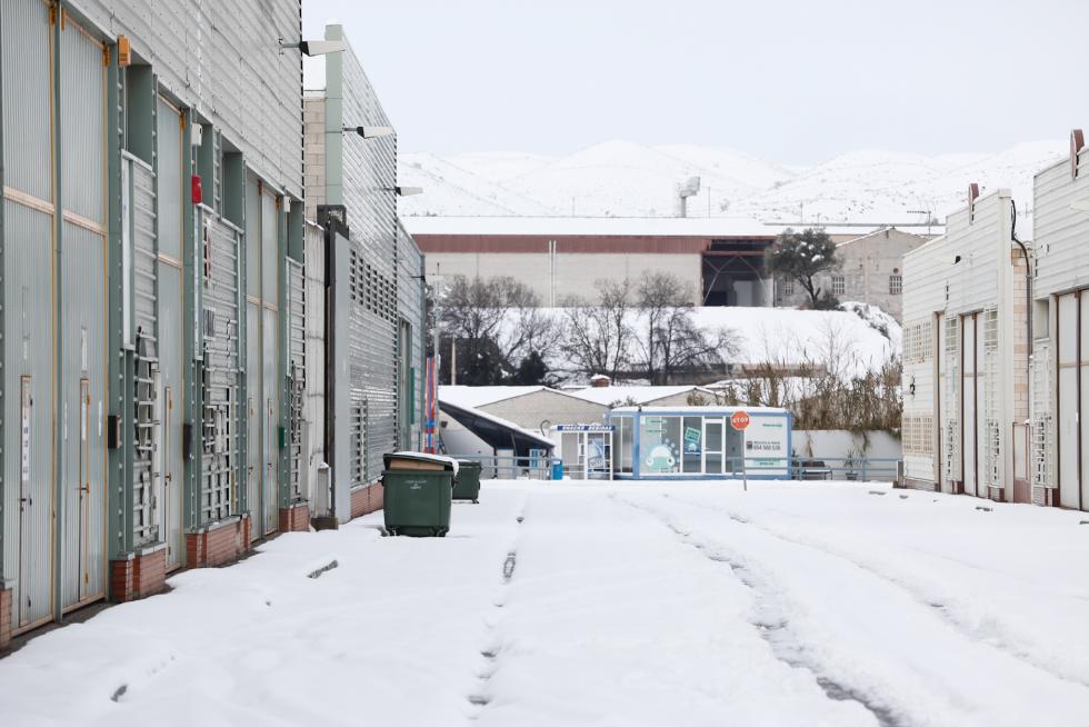 Nieve en Cuarte de Huerva, este domingo
