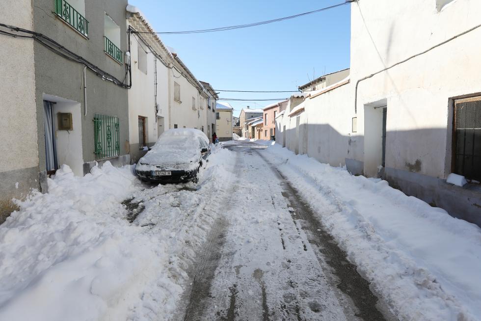 Foto de Bello tras el paso de la borrasca Filomena