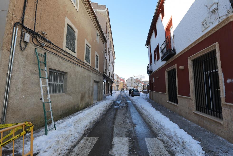 Foto de Calamocha tras el paso de la borrasca Filomena