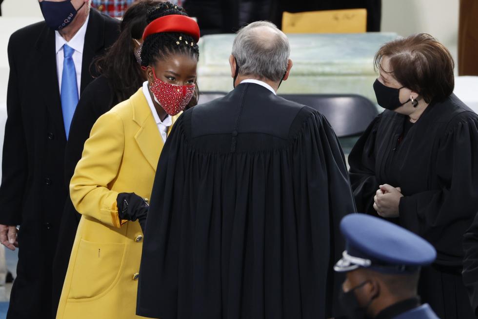 Barak Obama y su esposa llegan a la toma de posesión de Biden