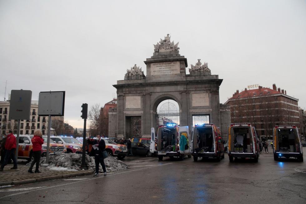 Fuerte explosión en el centro de Madrid.