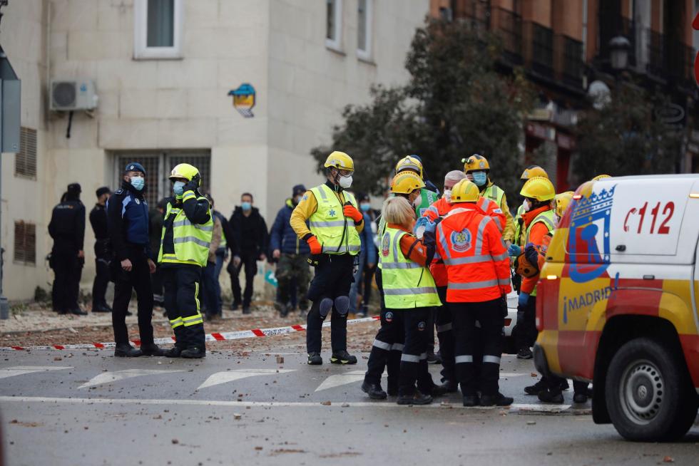 Fuerte explosión en el centro de Madrid.