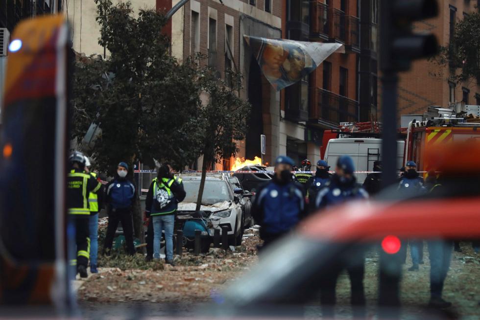 Fuerte explosión en el centro de Madrid.