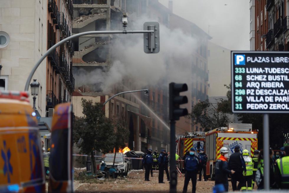 Fuerte explosión en el centro de Madrid.