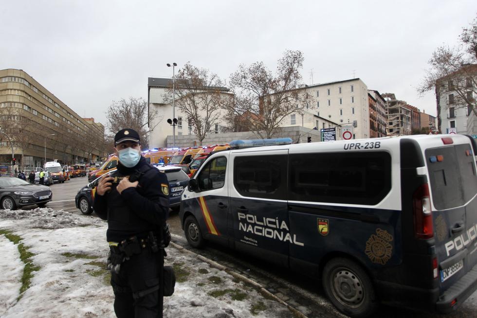 Fuerte explosión en el centro de Madrid.