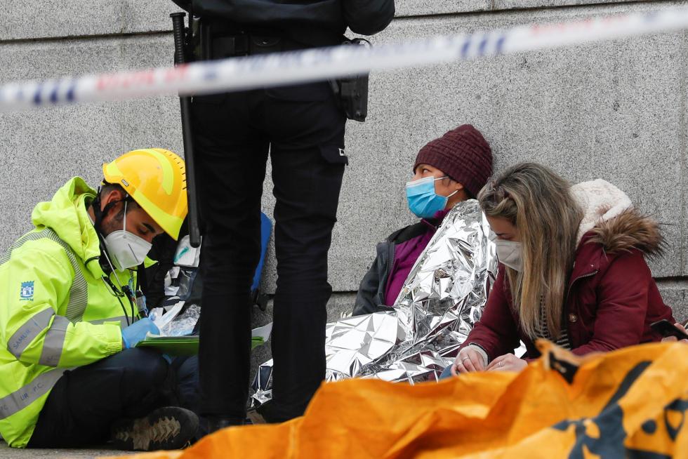 Fuerte explosión en un edificio de Madrid