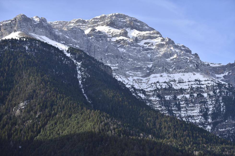 El Valle de Pineta, nevado.