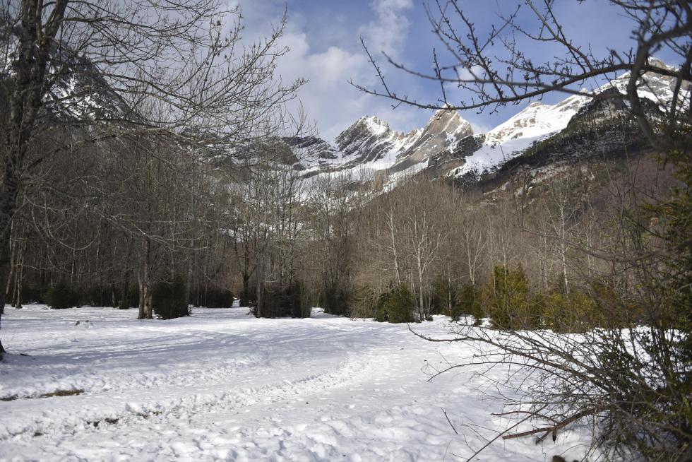 El Valle de Pineta, nevado.