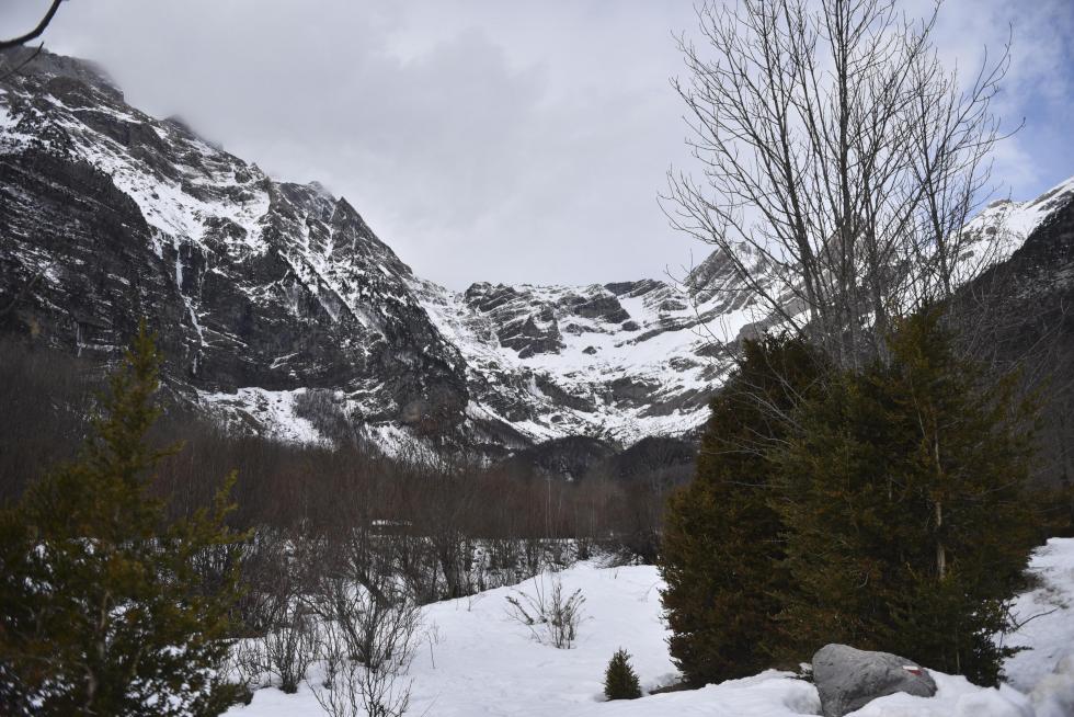 El Valle de Pineta, nevado.