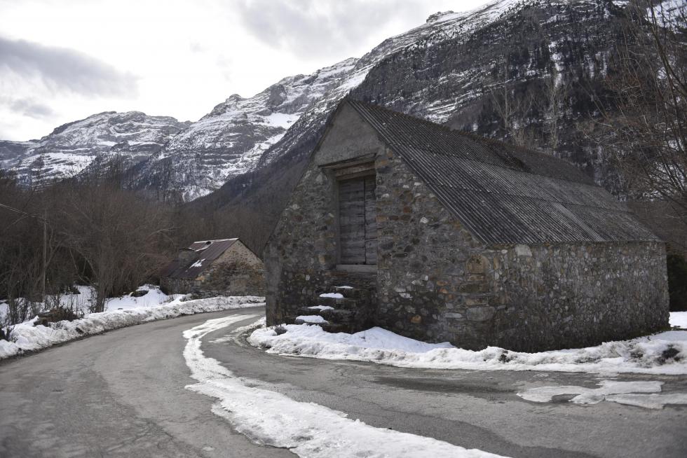 El Valle de Pineta, nevado.