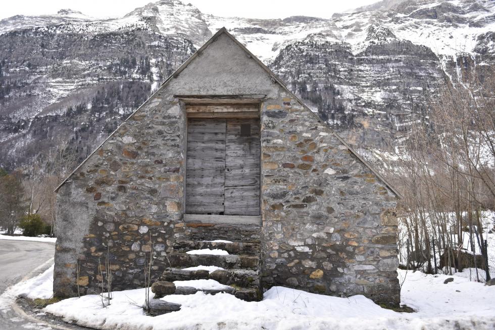 El Valle de Pineta, nevado.