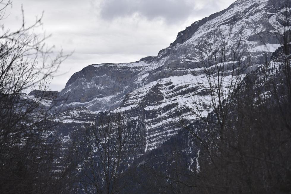 El Valle de Pineta, nevado.