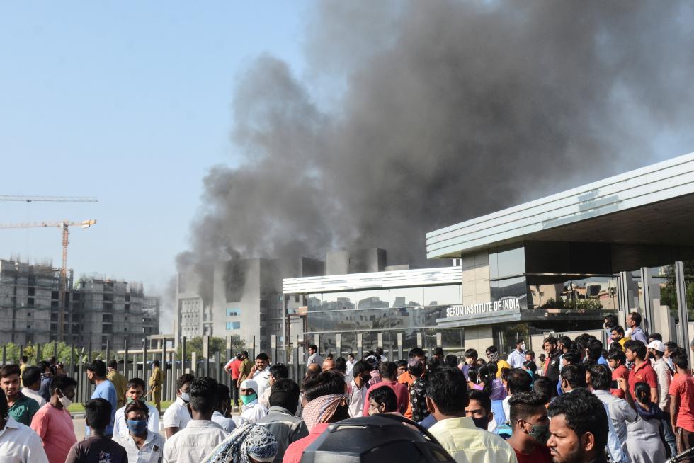 Incendio en una fábrica de la India